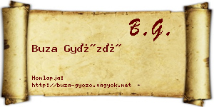 Buza Győző névjegykártya